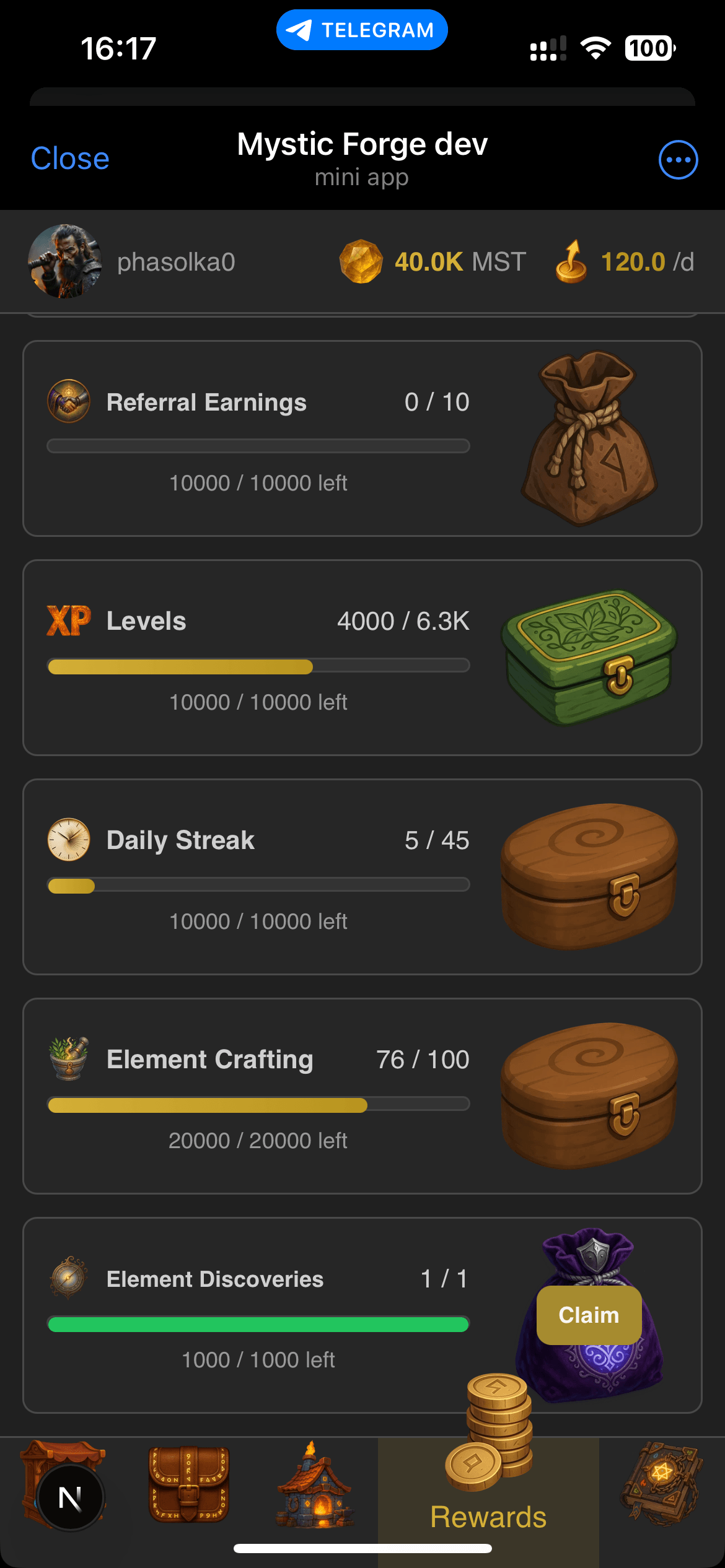 Rewards UI