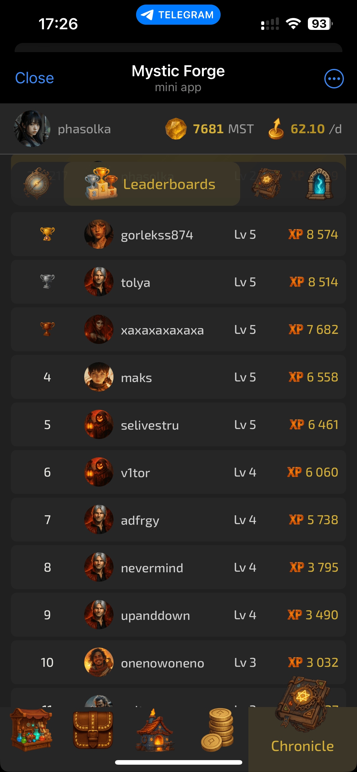 Leaderboard types